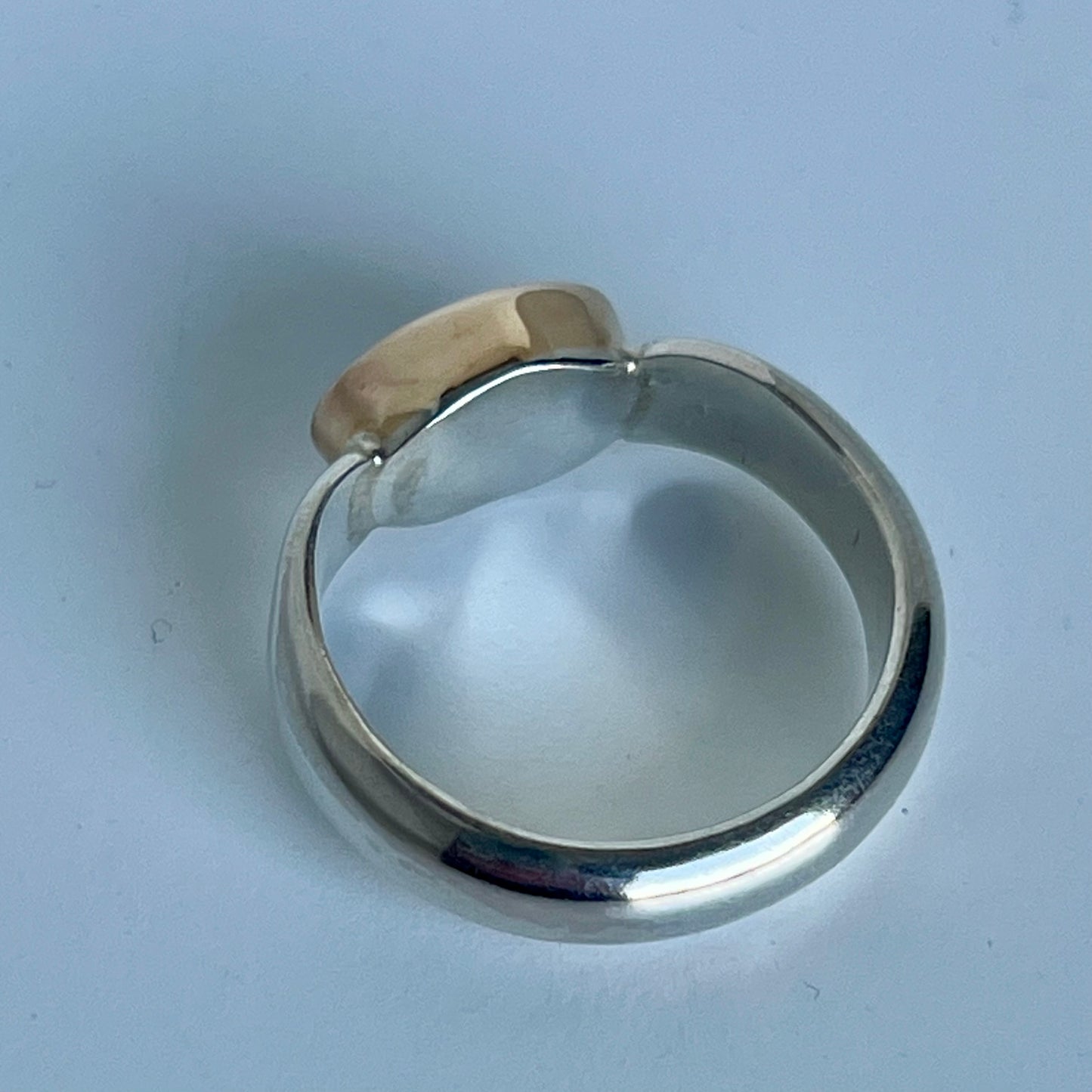 Natural Australian Black Opal (Lightning Ridge) Ring