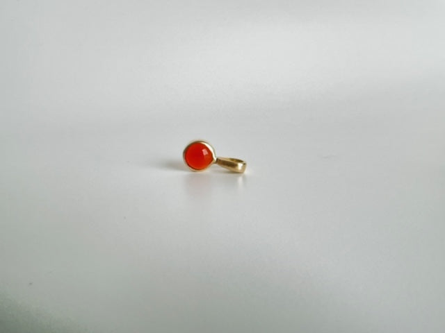 14K Gold Mexican Fire Opal Pendant