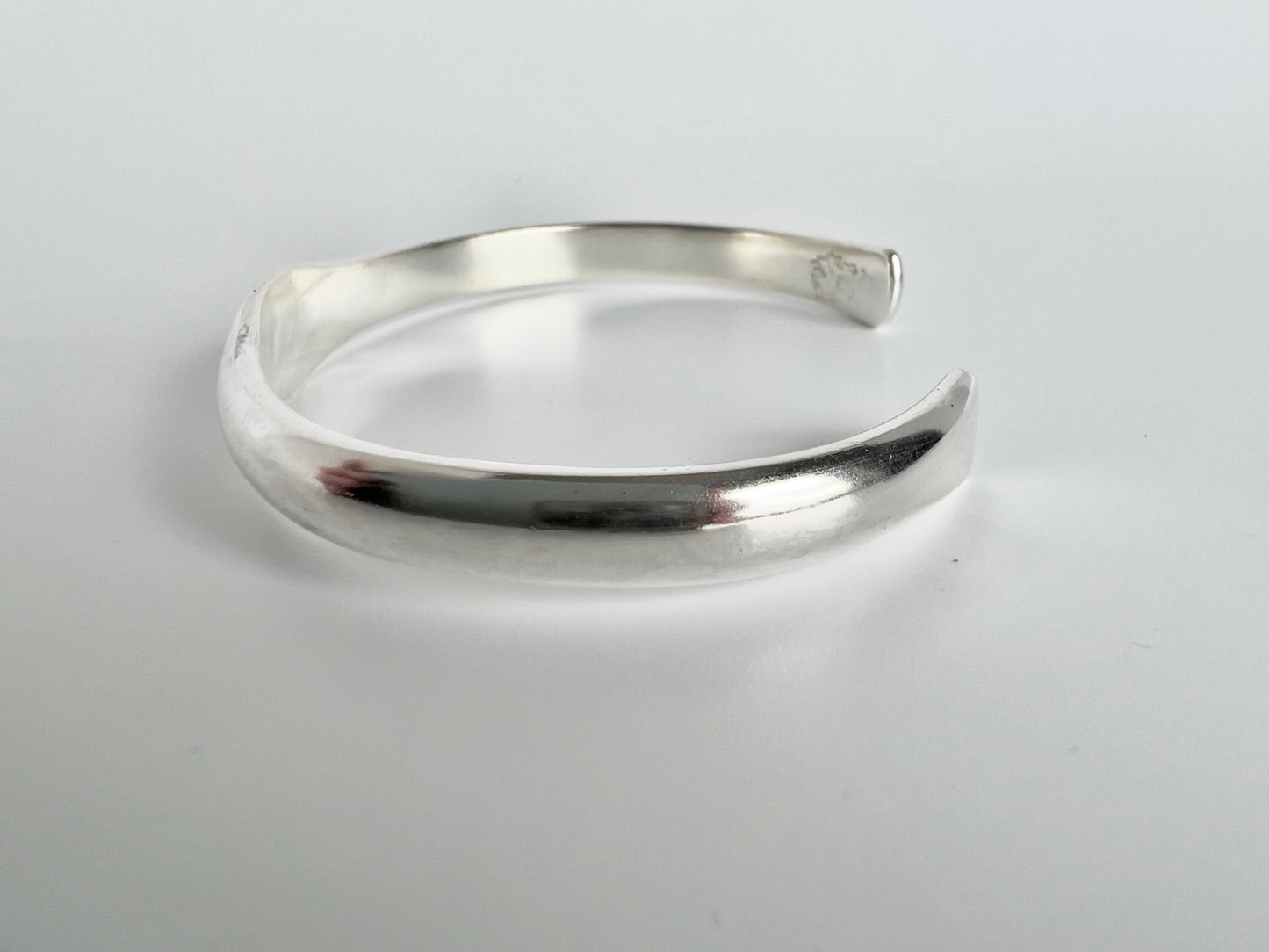 Hammered ‘Top’ Sterling Silver Cuff