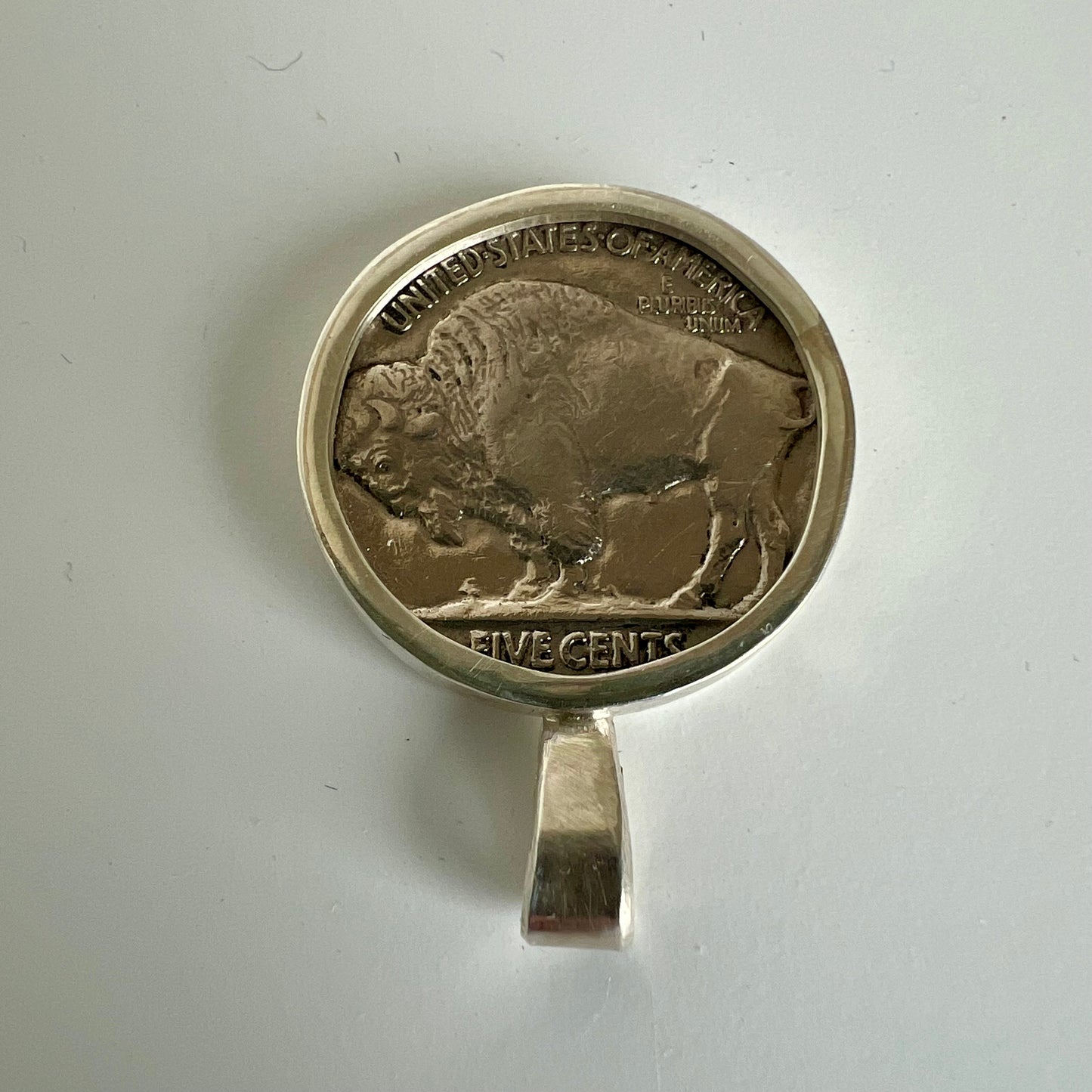 1937 Buffalo Nickel Coin Pendant / Key Chain