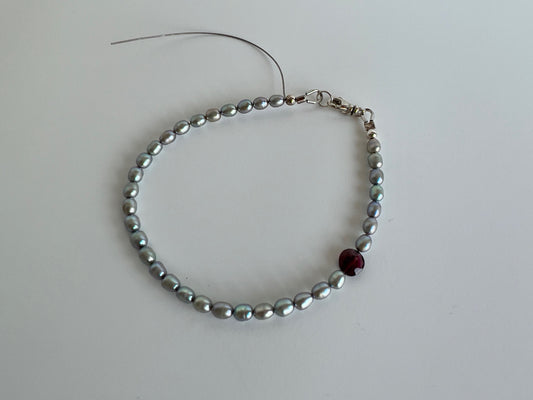 Silver Fresh Water Pearl Bracelet