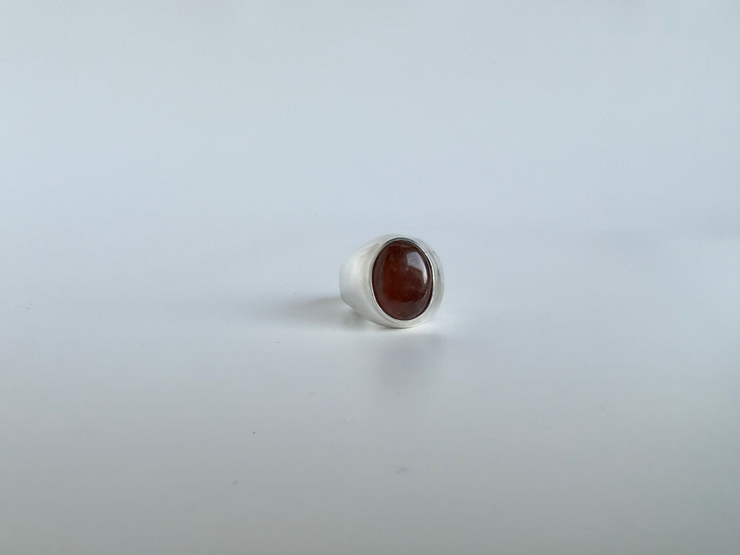 Hessonite (variety of garnet) Sterling Silver Ring