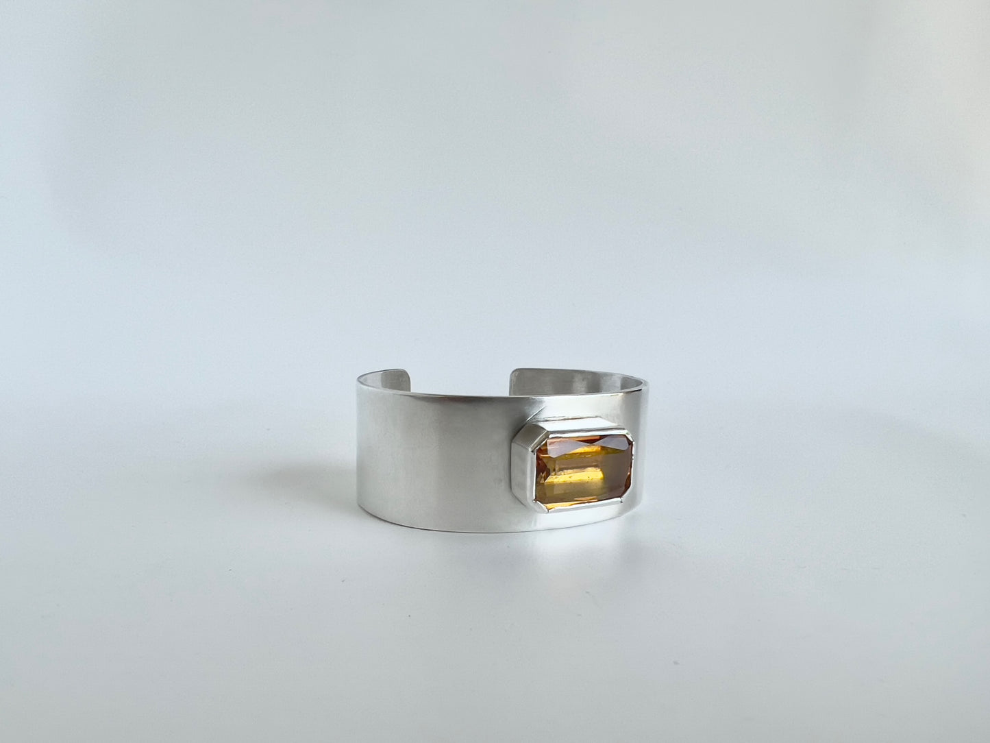 Citrine Sterling Silver Cuff Bracelet