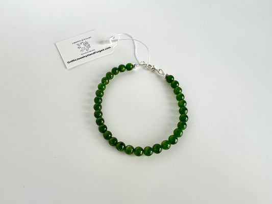 Natural Green Chrome Diopside Bracelet