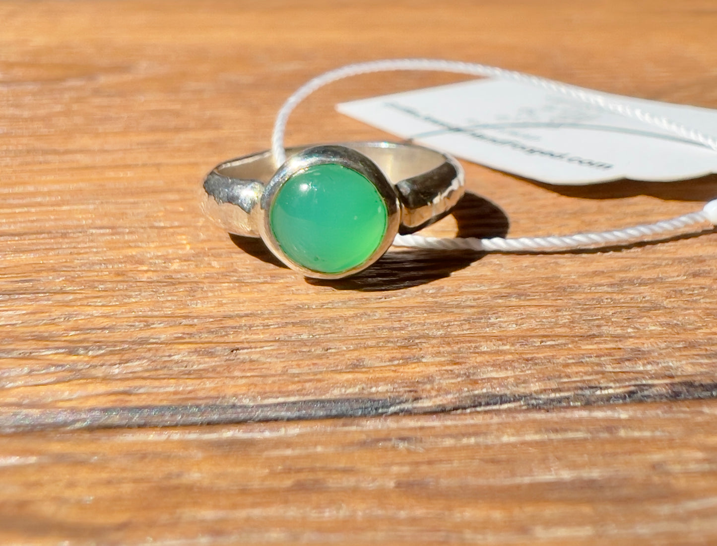 Chrysoprase Sterling Silver Ring